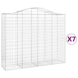 vidaXL Schanskorven 7 st gewelfd 200x50x160/180 cm ijzer