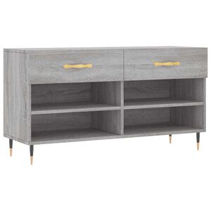 vidaXL Schoenenbank 102x35x55 cm bewerkt hout grijs sonoma eikenkleur
