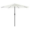 vidaXL Parasol met stalen paal 388x388x248 cm wit