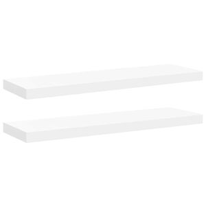 vidaXL Wandschappen zwevend 2 st 80x23,5x3,8 cm MDF wit