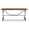 vidaXL Eettafel 180x90x76 cm massief hout met honingafwerking