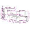 vidaXL Bed met boekenkast zonder matras grenenhout wit 75x190 cm
