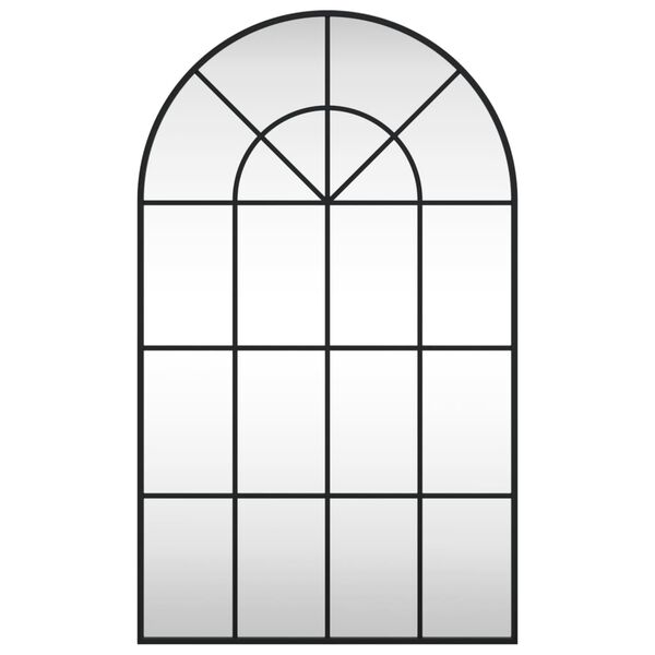 vidaXL Wandspiegel boog 60x100 cm ijzer zwart
