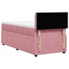 vidaXL Boxspring met matras fluweel roze 90x200 cm