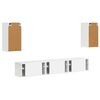 vidaXL Tv-meubelset Wandgemonteerd 5 pcs Hoogglans wit Bewerkt hout