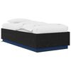 vidaXL Bed Frame met LED Zwart eiken 80 x 200 cm Bewerkt hout