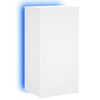 vidaXL Tv-wandmeubel met LED-verlichting 40,5x35x80 cm wit