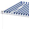 vidaXL Luifel vrijstaand automatisch 300x250 cm blauw en wit
