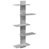 vidaXL Wand Vlonderschap Betongrijs 48,5 x 15 x 101 cm Bewerkt hout
