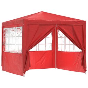 vidaXL Partytent 250 x 250 x 240 cm Rood PE en staal