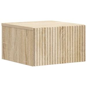 vidaXL Wandbeugel Bedkast Sonoma Eiken 33 x 34,5 x 20 cm Bewerkt hout