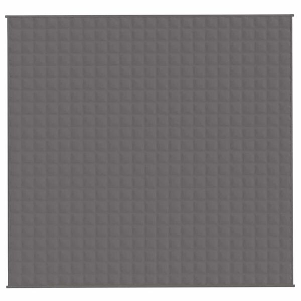 vidaXL Verzwaringsdeken 220x235 cm 11 kg stof grijs
