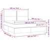 vidaXL Boxspring met matras en LED fluweel donkerblauw 180x200 cm