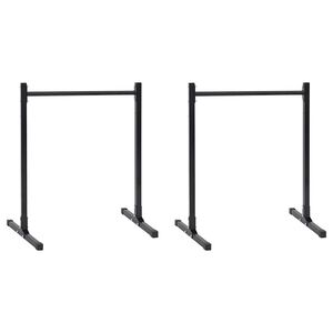 vidaXL Dip station 2 st Zwart 55 x 90 x 104.5 cm Gepoedercoat staal