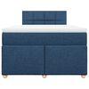 vidaXL Boxspring met matras stof blauw 120x200 cm