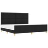 vidaXL Bedframe met hoofdeinde Zwart 200 x 200 cm Stof