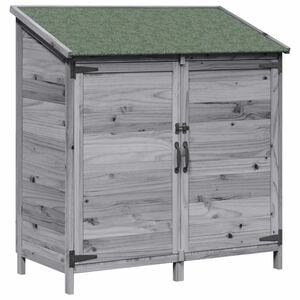 vidaXL Tuinschuur Grijs 106,5 x 56 x 113,5 cm Massief Vurenhout