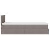 vidaXL Ottoman bed met matras en LED's 80x200cm stof taupe