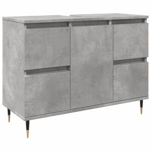 vidaXL Badkamerkast 80x33x60 cm bewerkt hout betongrijs