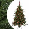 vidaXL Kunstkerstboom met kerstbal 120 cm 150 LED's Warmwit