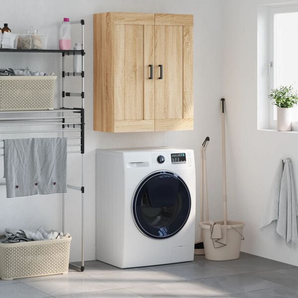 vidaXL Wandkast 69,5x34x90 cm bewerkt hout sonoma eikenkleurig