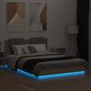 vidaXL Bedframe met hoofdbord en LED sonoma eikenkleurig 150x200 cm