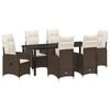 vidaXL Tuin eettafelset 7 st Bruin poly rattan