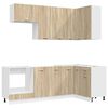 vidaXL Keukenblok LYON 8 pcs Sonoma Eiken Bewerkt hout