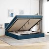 vidaXL Ottoman bed met matras 160x200cm fluweel donkerblauw