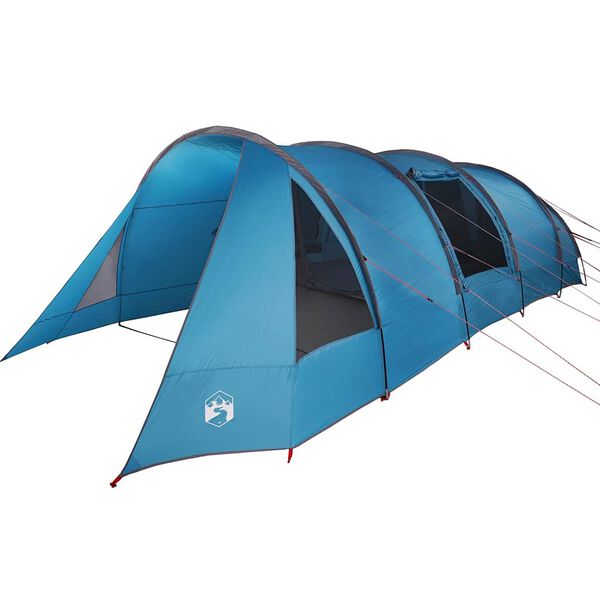 vidaXL Tunneltent met dak met opslag Blauw en Grijs 778 x 356 x 210 cm