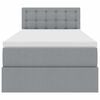vidaXL Opbergbed met LED met matras Lichtgrijs 90 x 190 cm Stof
