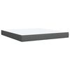 vidaXL Boxspring met matras stof donkergrijs 180x200 cm