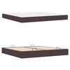 vidaXL Bedframe met matras met matras 2 pcs Tan Stof