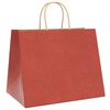 vidaXL Papieren zakken 50 st met hengsels 32x22x24 cm rood