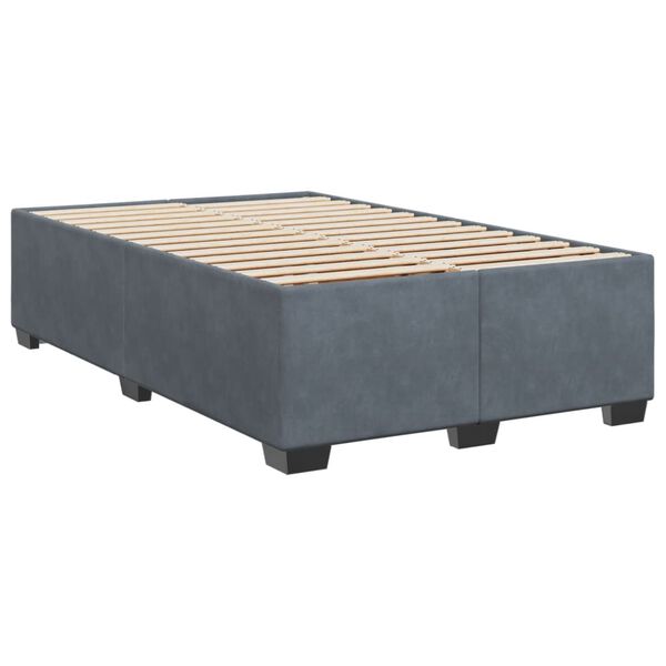 vidaXL Bedframe zonder matras 120x190 cm fluweel donkergrijs