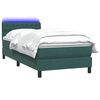 vidaXL Boxspring met matras en LED fluweel donkergroen 100x220 cm