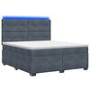 vidaXL Boxspringbed met matras Donkergrijs 160 x 200 cm Fluweel