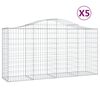 vidaXL Schanskorven 5 st gewelfd 200x50x100/120 cm ijzer