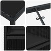 vidaXL Tuin eettafelset met kussen 5 pcs Zwart poly rattan
