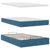 vidaXL Bed poef met matras 120x190 cm fluweel donkerblauw