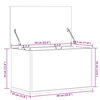 vidaXL Opbergbox 60x35x35 cm bewerkt hout wit