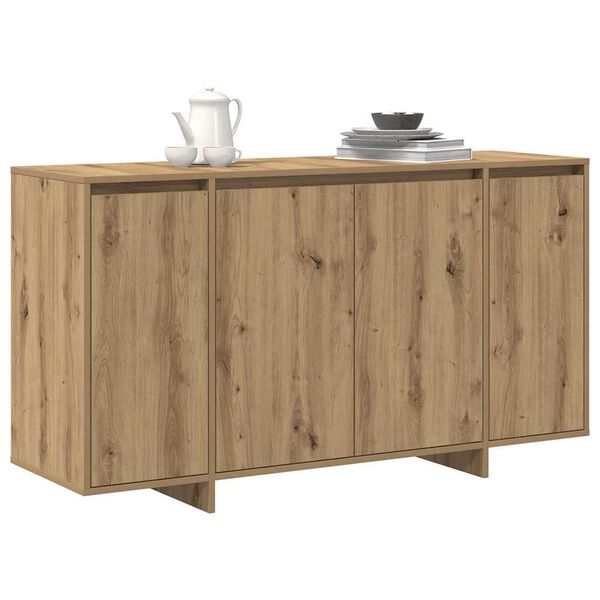 vidaXL Dressoir Artisan Eiken 135 x 41 x 75 cm Bewerkt hout