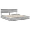 vidaXL Opslag bed met lade Grijs Sonoma 200 x 200 cm Bewerkt hout