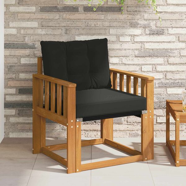 vidaXL 2 Stuk Buiten bankenset Massief Acaciahout en Textilene Naturel