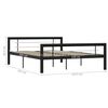 vidaXL Bedframe metaal zwart en wit 120x200 cm