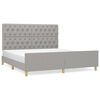 vidaXL Bedframe zonder matras stof lichtgrijs 160x200 cm