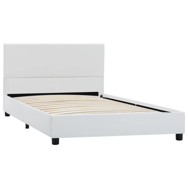 vidaXL Bedframe kunstleer wit 100x200 cm