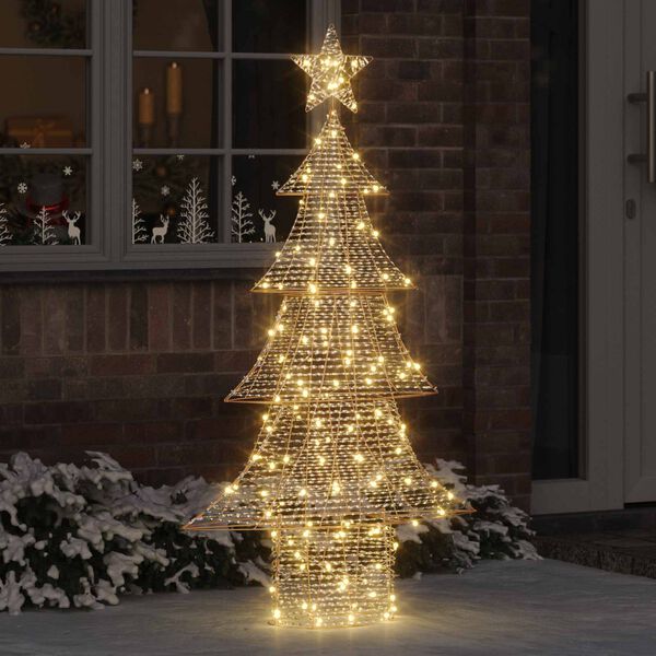 vidaXL Kerstboom met 160 LED Warmwit 151 cm PET