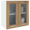vidaXL Keukenwandkast Lyon met glazen deur 60x31x60 cm artisanaal eiken