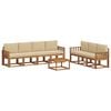 vidaXL Buiten bankenset met kussen 8 pcs Natuurlijk en Beige